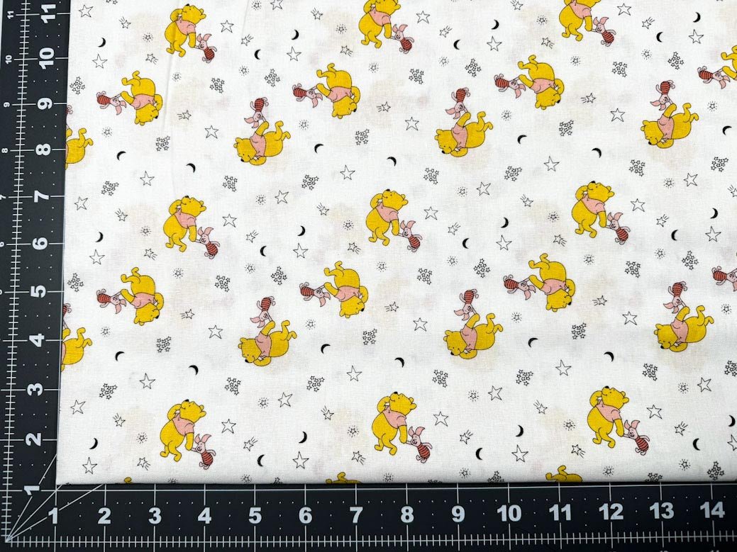 Winnie the Pooh fabric Pooh and piglet cotton fabric - Mary Jo Fabrics