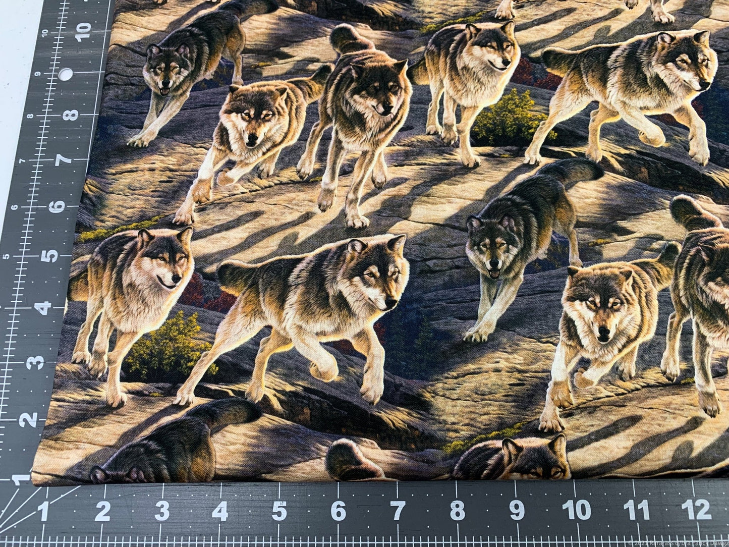 Wolf fabric 3128 Charge Light Brigade Wolf Cotton fabric - Mary Jo Fabrics