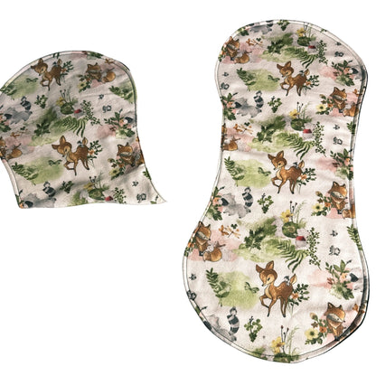 Woodland Animal Baby Bib & Burp Cloth Set - Mary Jo Fabrics