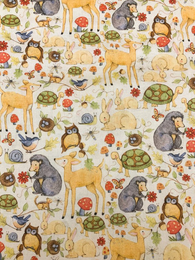 Woodland Animals fabric CP67732 Baby Animals - Mary Jo Fabrics