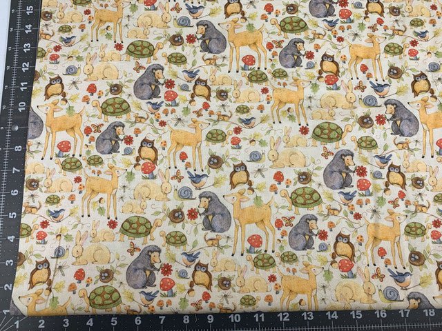 Woodland Animals fabric CP67732 Baby Animals - Mary Jo Fabrics