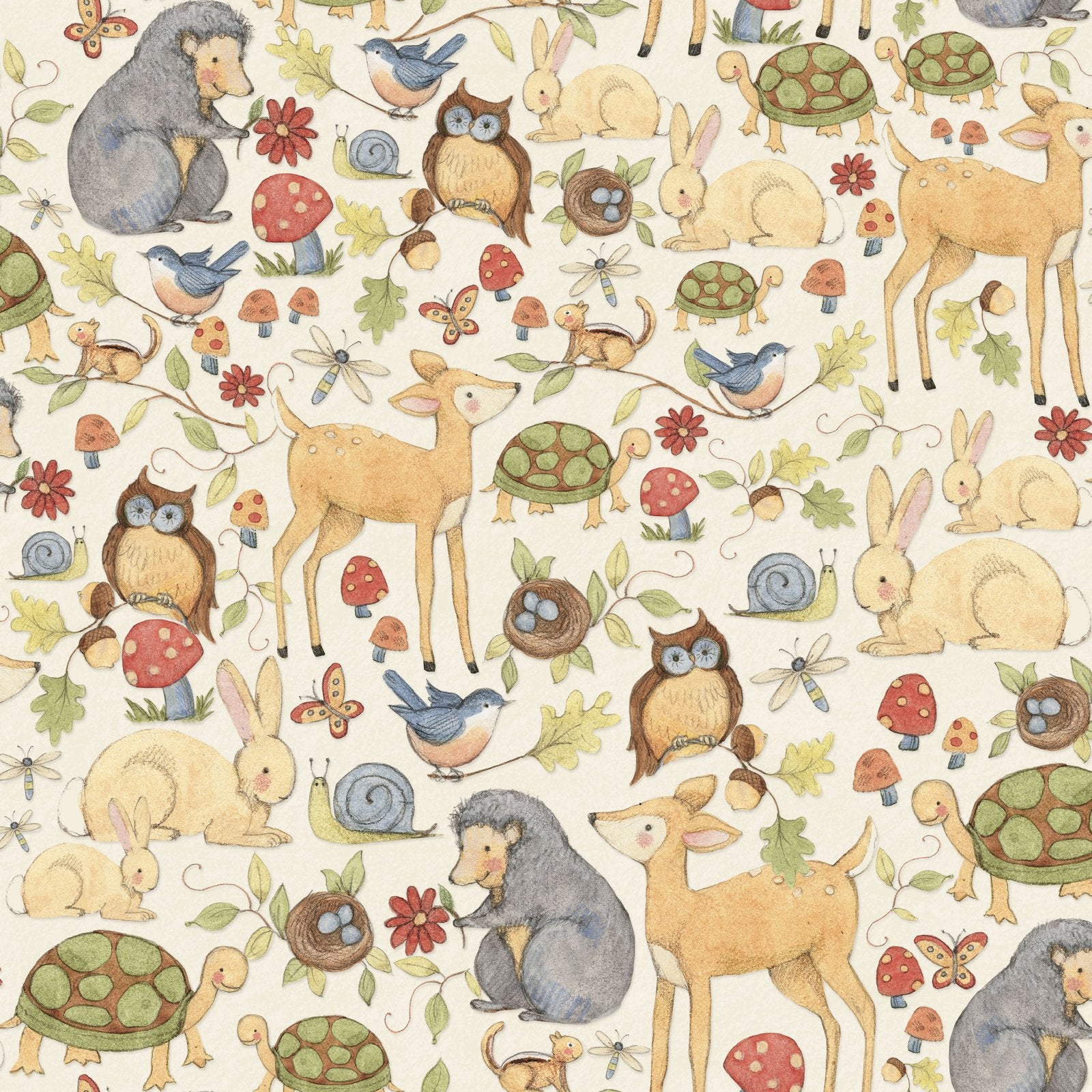 Woodland Animals fabric CP67732 Baby Animals - Mary Jo Fabrics