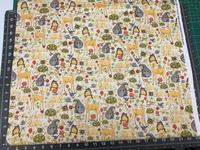 Woodland Animals fabric CP67732 Baby Animals - Mary Jo Fabrics