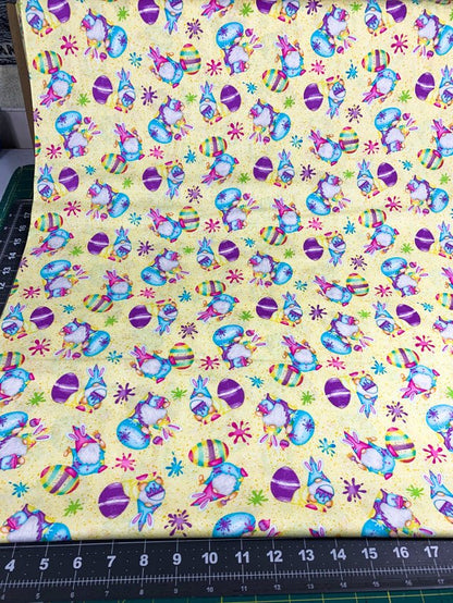 Yellow Easter Gnome fabric 560 - 44 Happy Easter fabric - Mary Jo Fabrics