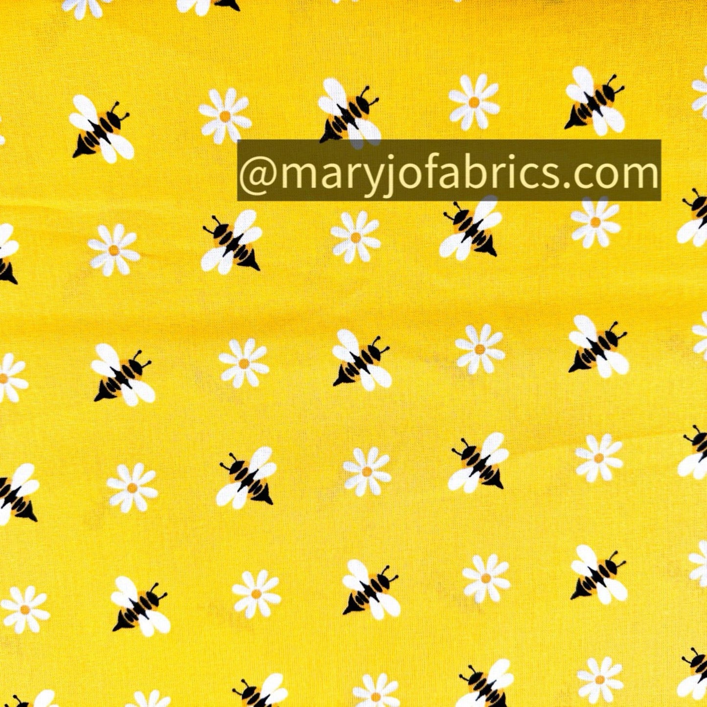 Yellow Simple Bee Fabric DX - 3525 Cute Bumblebees - Mary Jo Fabrics