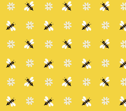 Yellow Simple Bee Fabric DX - 3525 Cute Bumblebees - Mary Jo Fabrics