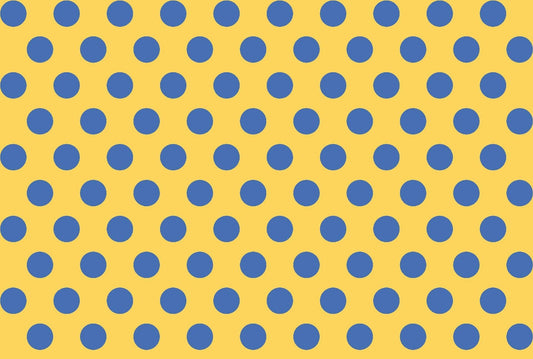 Yellow with Blue Polka Dot FLANNEL 44 - 6352 Fun Flannel - Mary Jo Fabrics