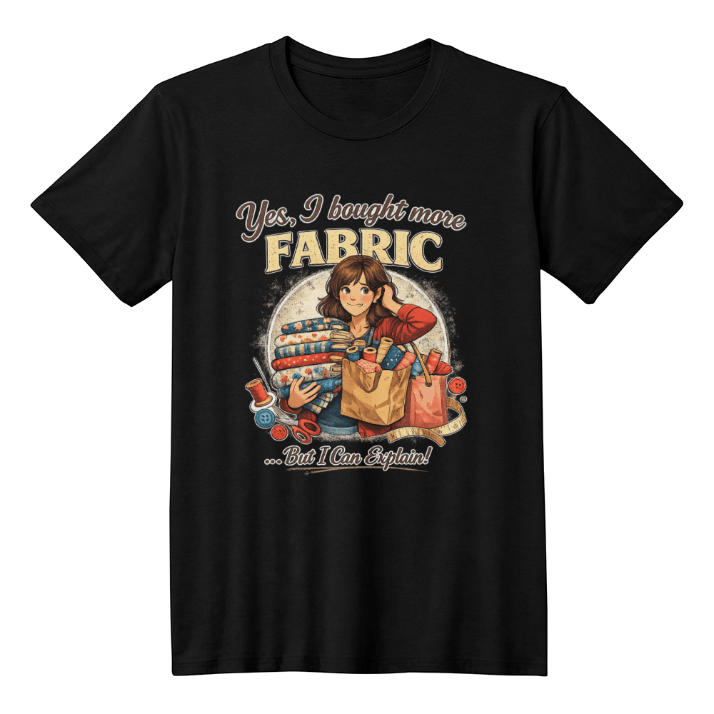 Yes I Bought More Fabric Funny Sewing T-Shirt Brunette - Mary Jo Fabrics