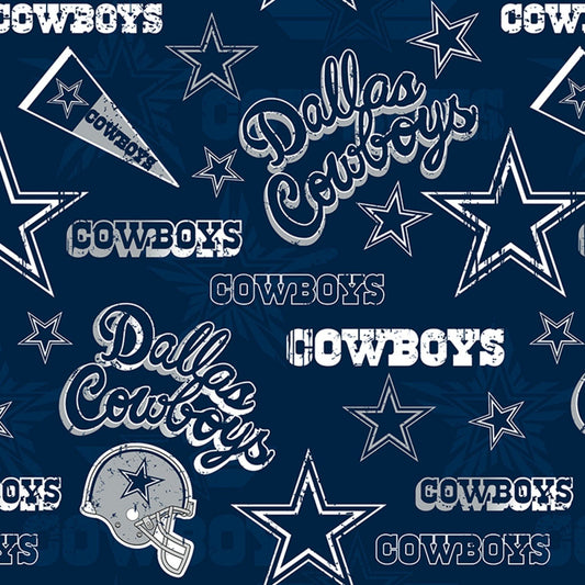 Dallas Cowboys Fabric 14443 Pennant NFL Cotton fabric