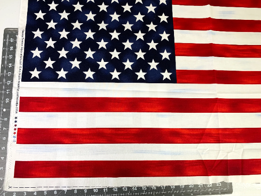 American Flag quilt panel  panel 23" x 44" USA Flag fabric USA fabric Patriotic Quilt