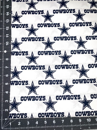Dallas Cowboys fabric 1040-White NFL Cotton Fabric