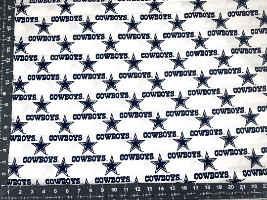 Dallas Cowboys fabric 1040-White NFL Cotton Fabric