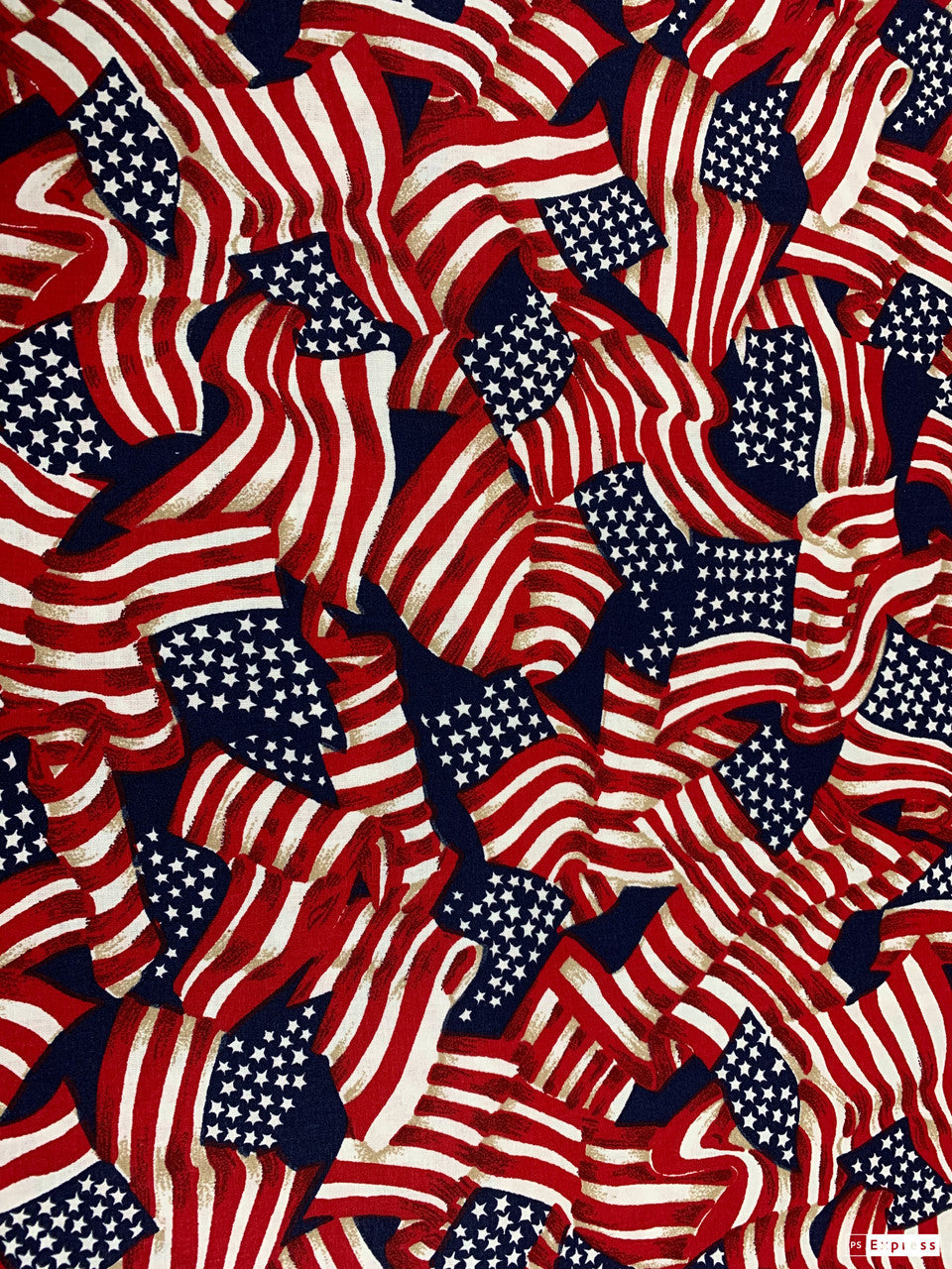 Navy Blue USA flag cotton fabric 41355 Red White Blue patriotic fabric