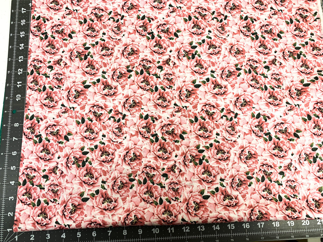 Pink Peonies fabric 55028C  pink floral cotton fabric