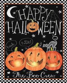 Happy Halloween panel 35.5" x 43" Pumpkin quilt Trick or Treat