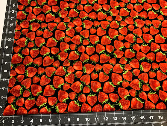 Strawberry Cotton Fabric C7347 Spring fabric Strawberries