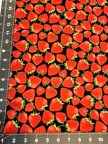 Strawberry Cotton Fabric C7347 Spring fabric Strawberries