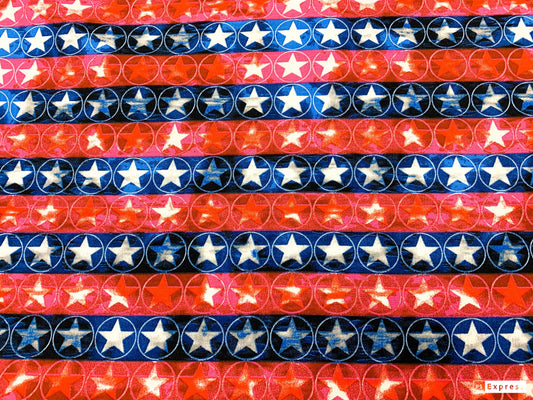 America Stars and Stripes White Star patriotic fabric