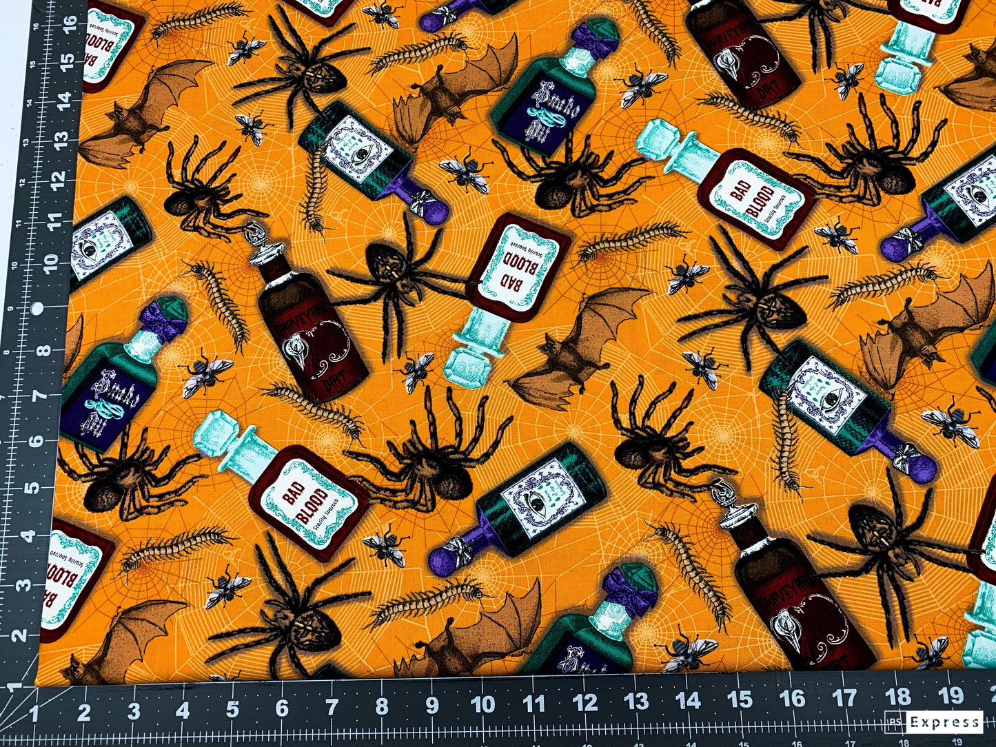 Poison and spider fabric C7813 Halloween fabric