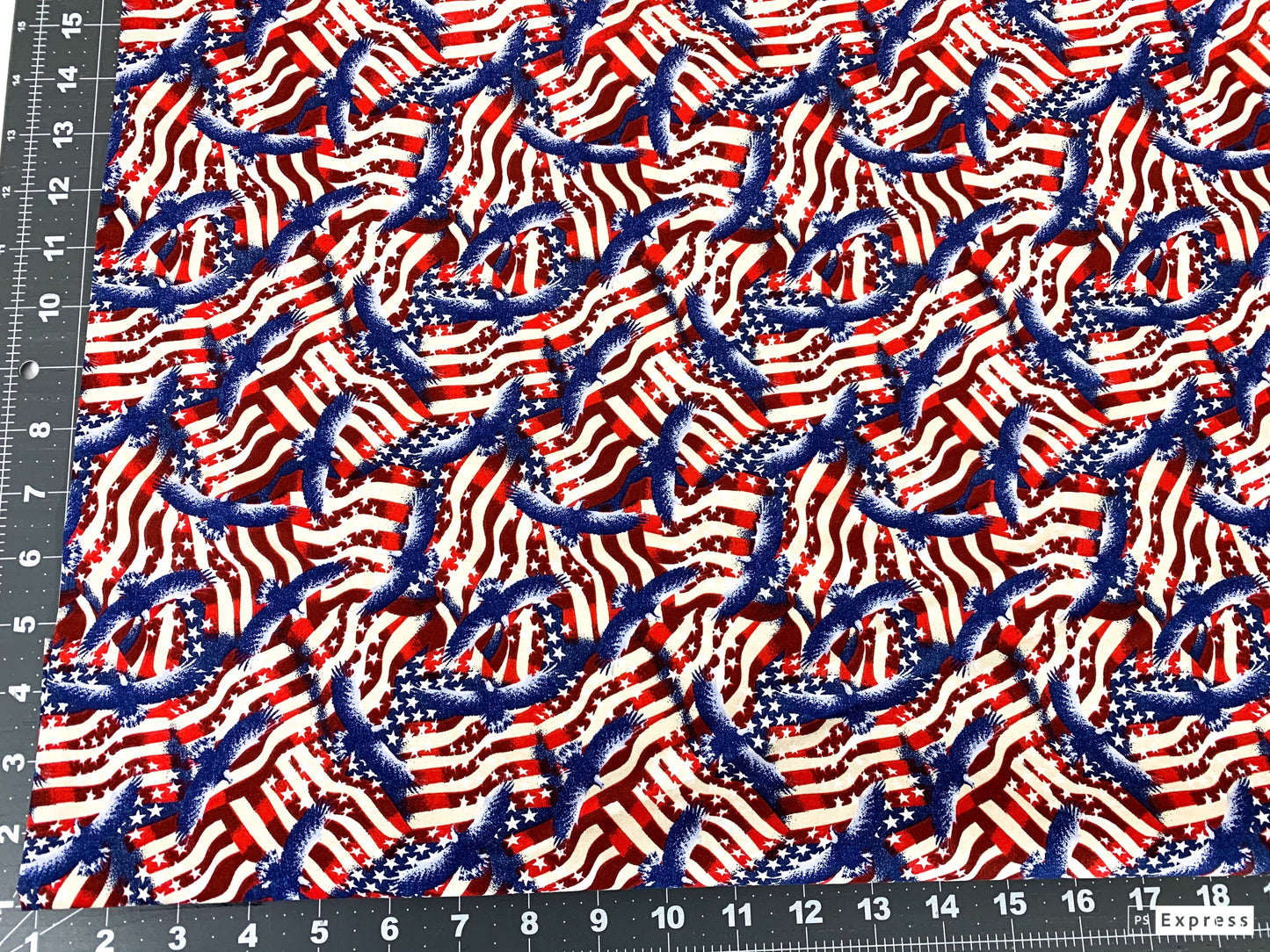 Stars & Stripes Eagles Patriotic fabric 48118 Red White Blue