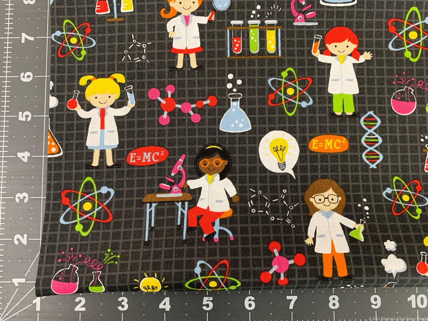 Girl Science fabric 7811 girl cotton fabric laboratory