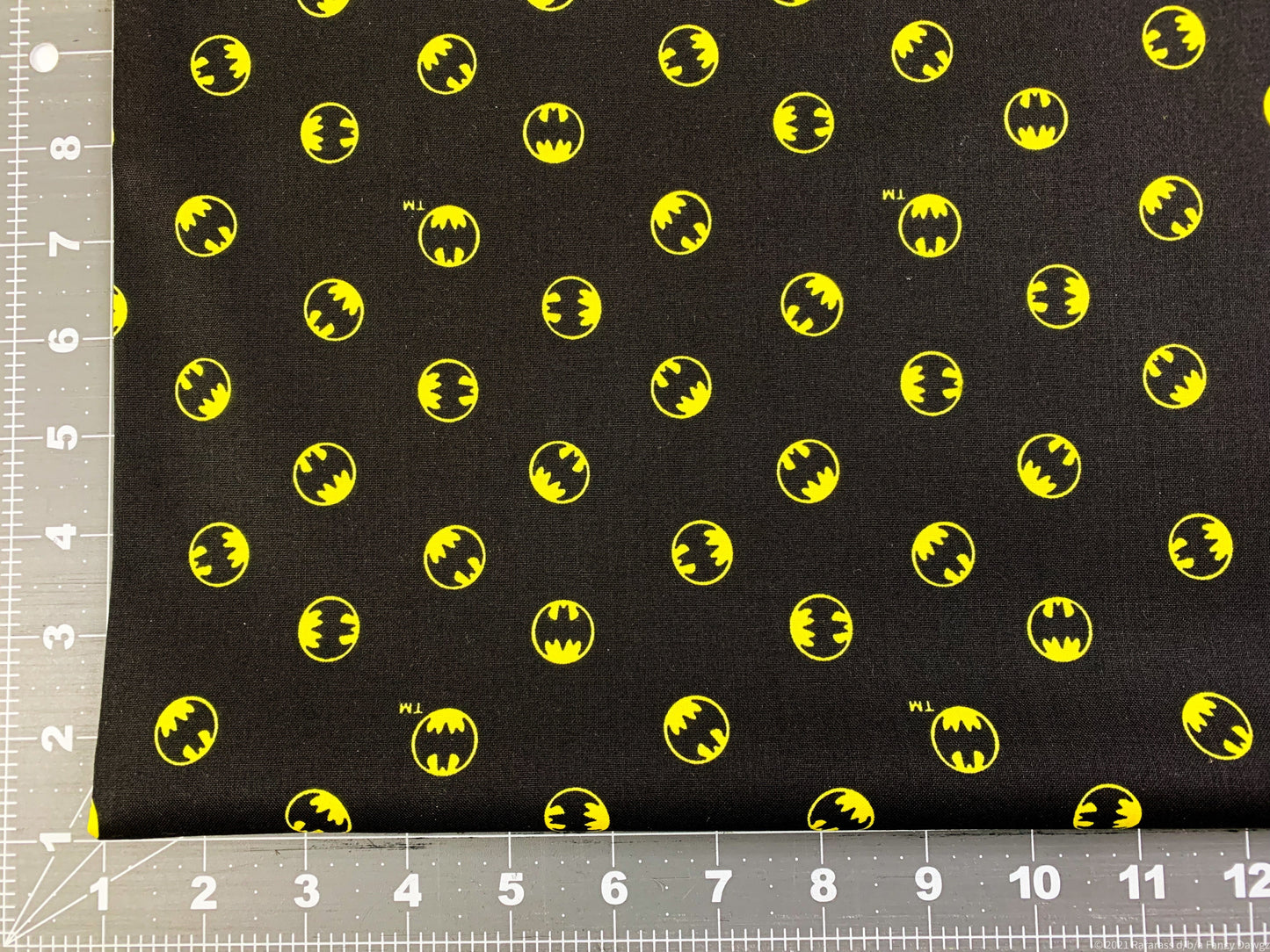 Black Batman fabric Batman Logo cotton fabric