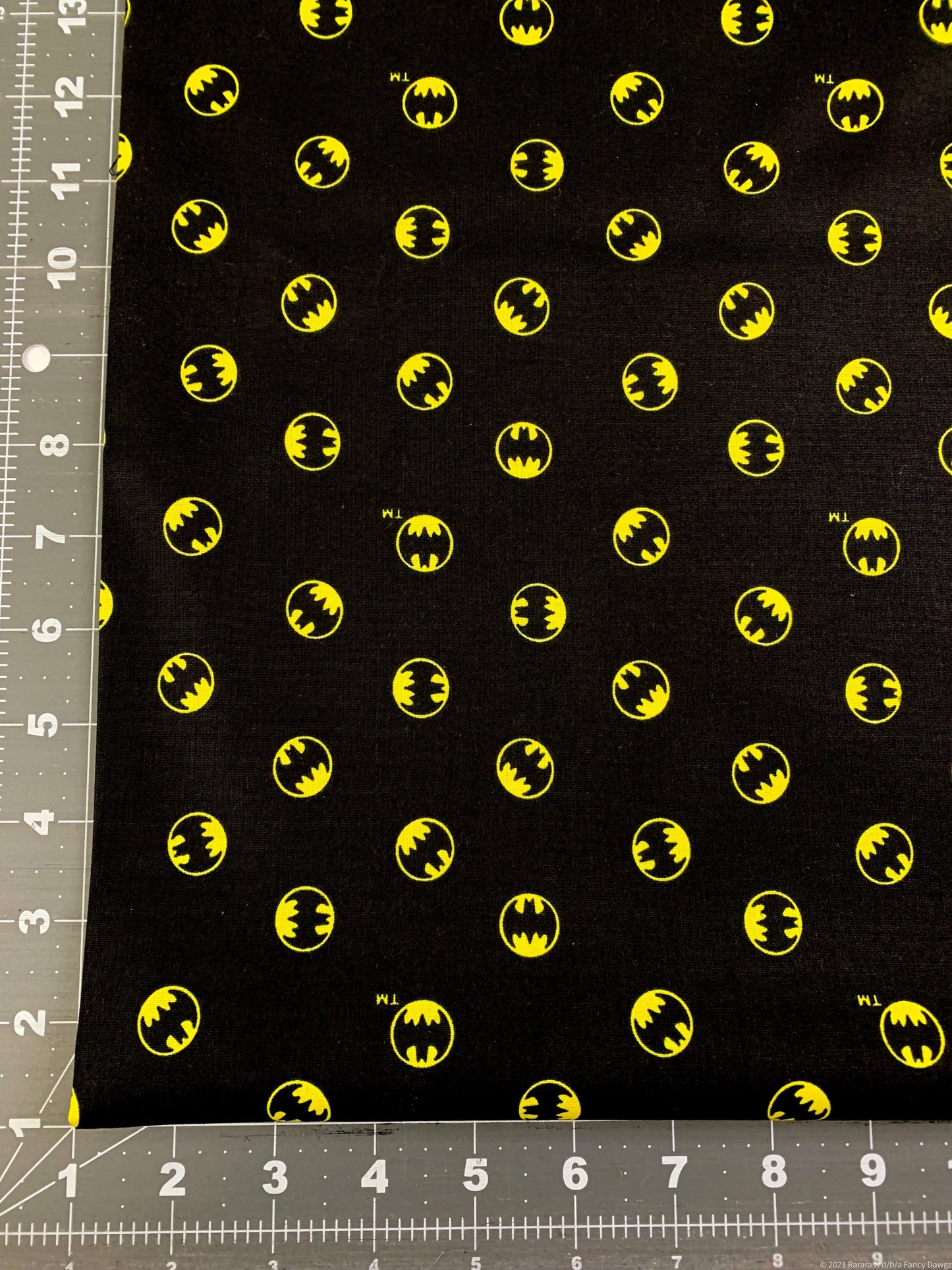 Black Batman fabric Batman Logo cotton fabric
