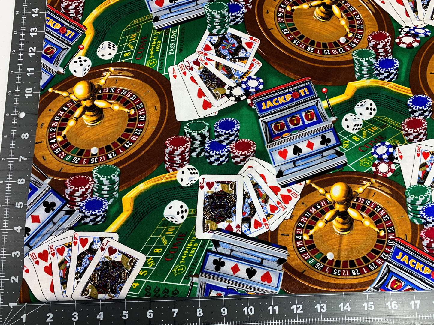 Roulette Casino fabric C1450 Gambling cotton fabric