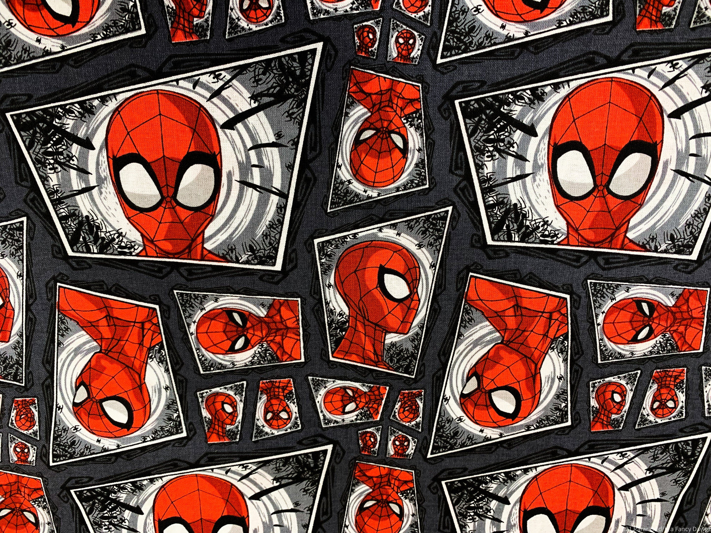 Comic Swirl Spiderman fabric Spiderman cotton