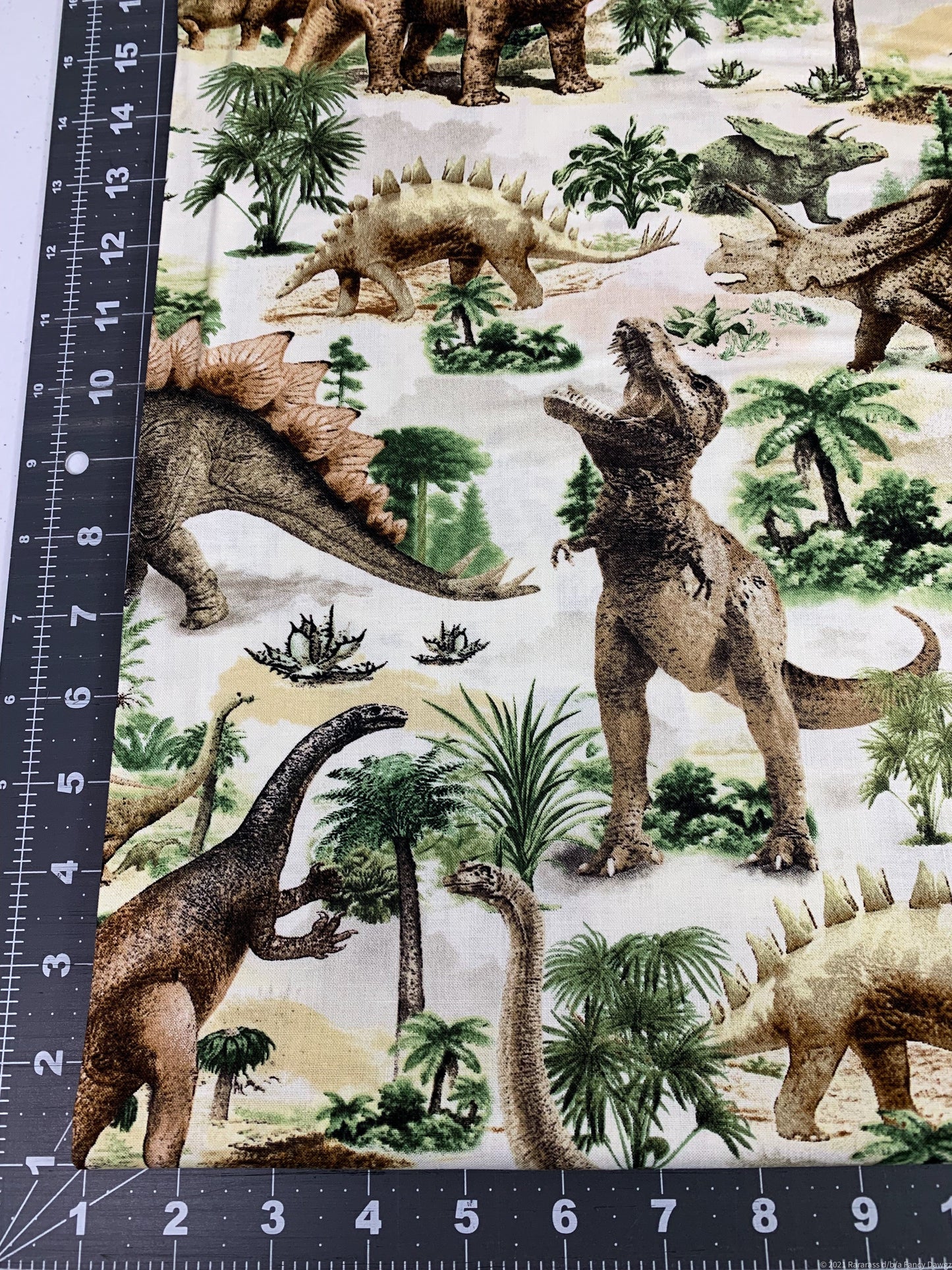 T Rex Dinosaur fabric C7816 Allover Dinosaurs