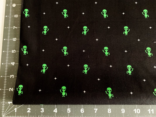 Little green alien fabric C4621 space alien