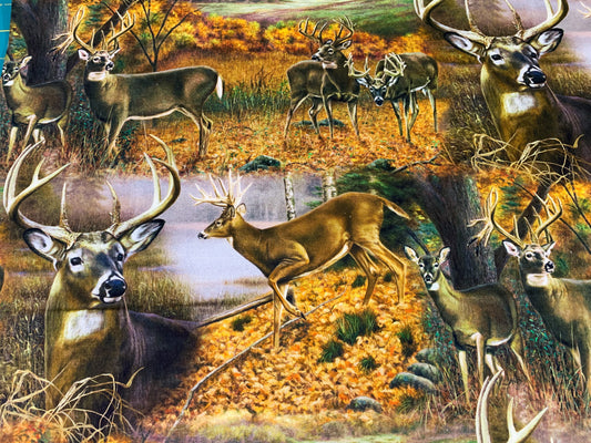 Fall Splendor deer fabric 3307 deer quilting fabric