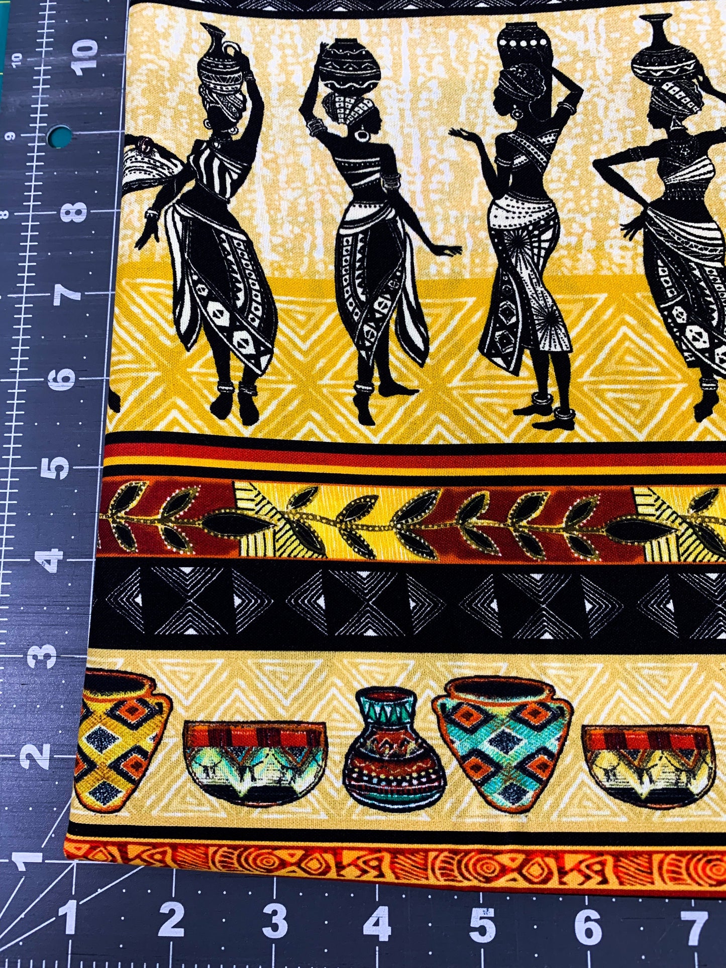 Kenta African Women fabric CD1639 Gold African fabric