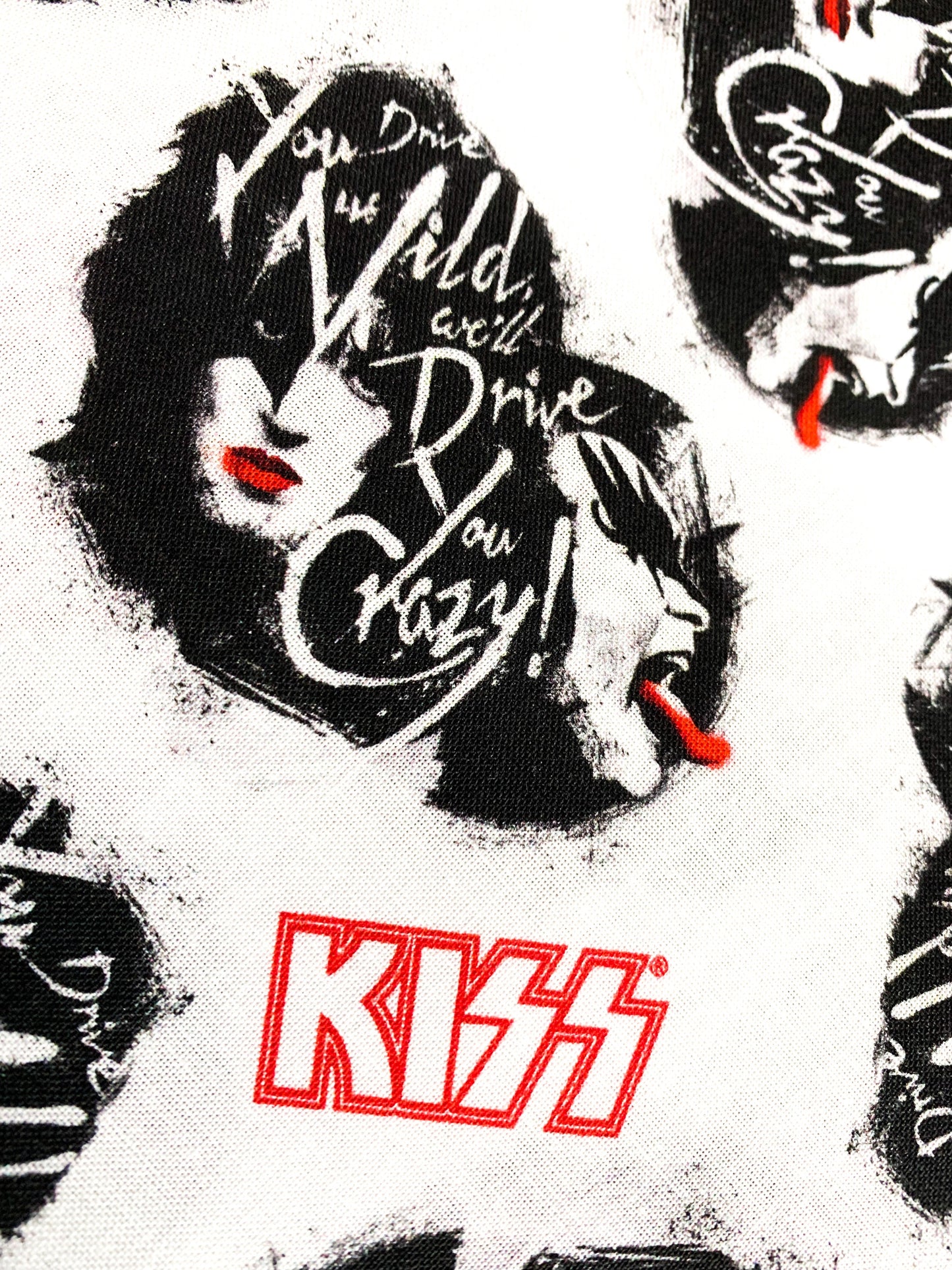 White Kiss band fabric 71057 Drive you Crazy