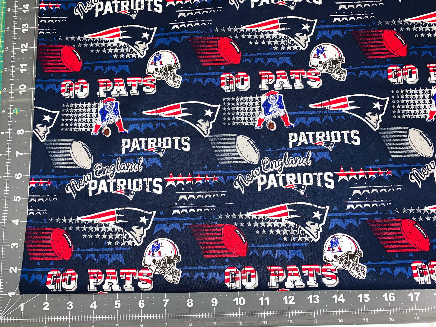 New England Patriots fabric NFL fabric 14447-D Retro Patriot fabric
