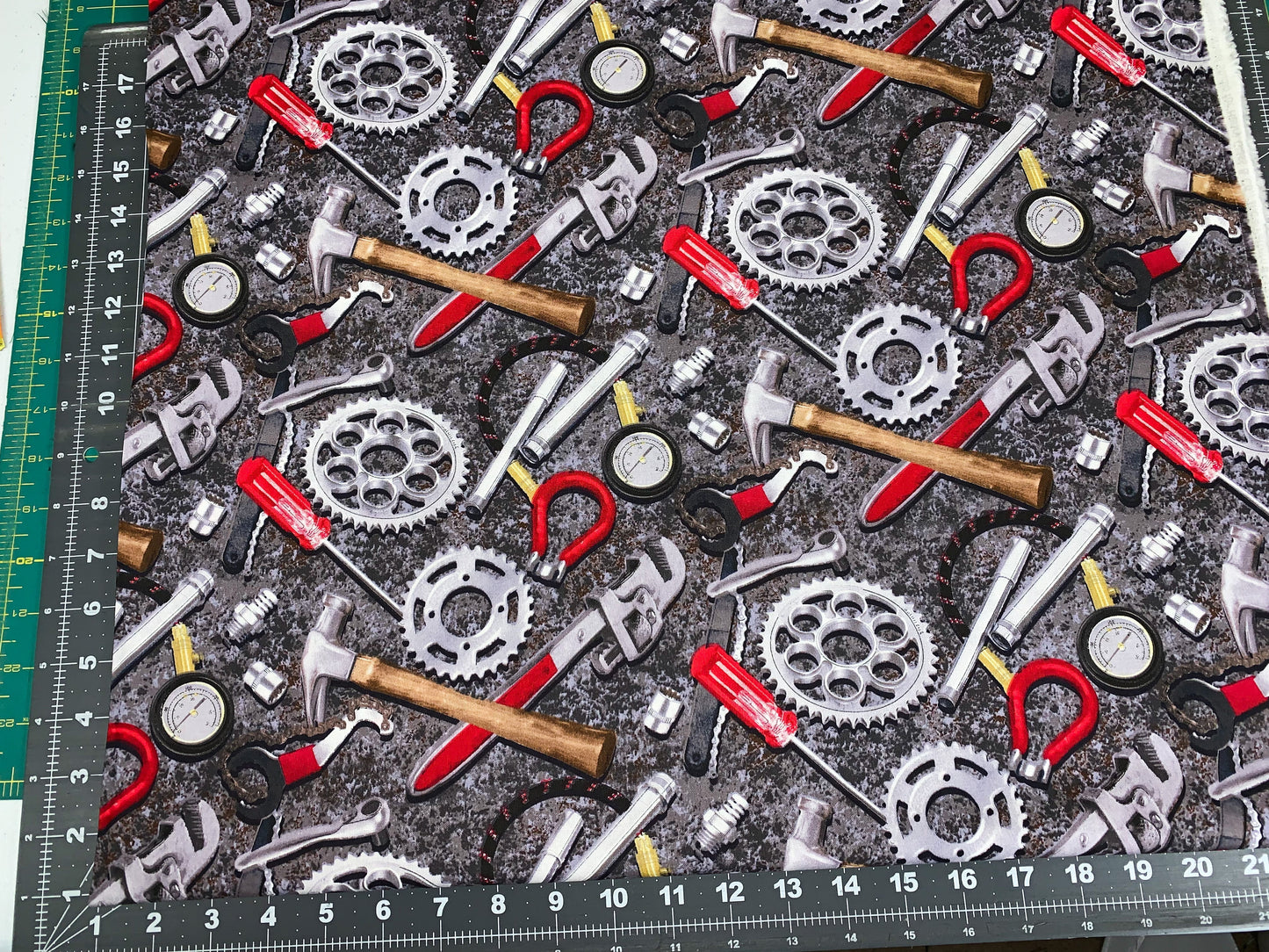 Tools fabric 517-97 Hammer and Wrench fabric