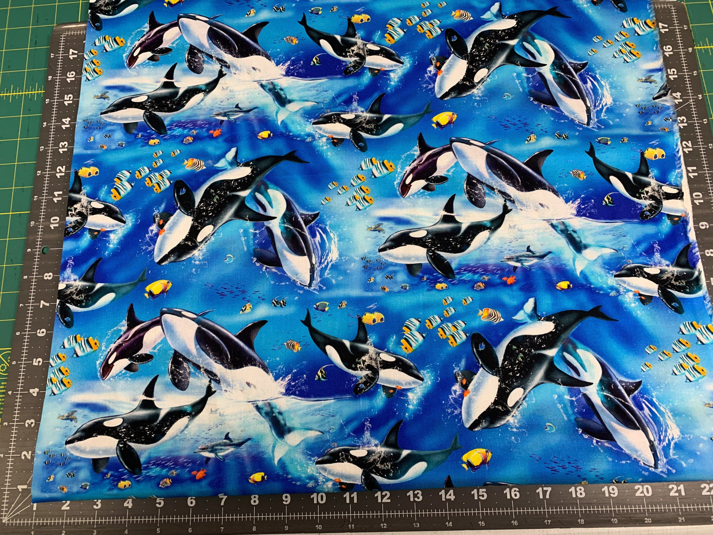 Blue Whale fabric 5754 whales cotton fabric