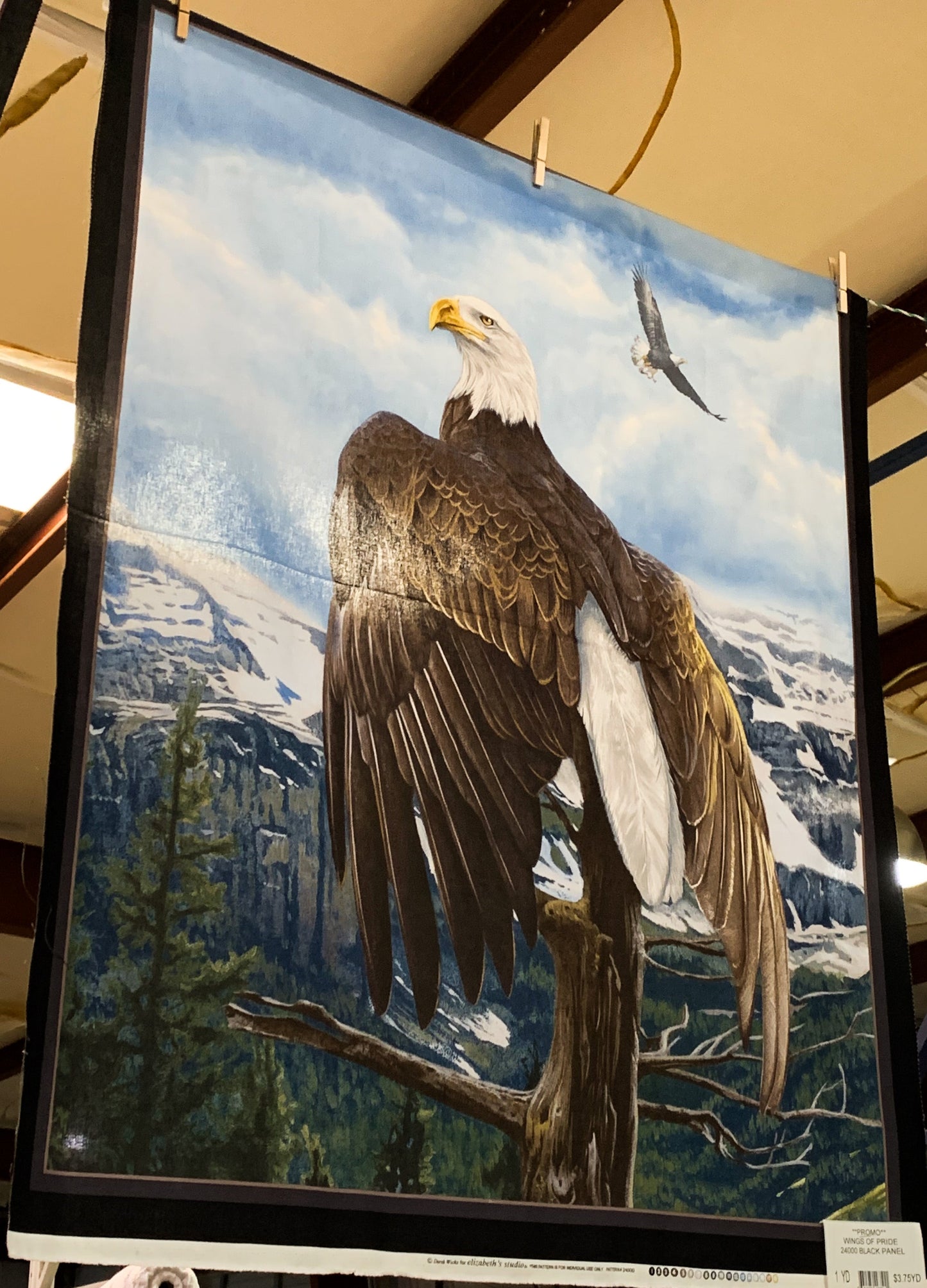 Wings of Pride Eagle Quilt Panel 24000 fabric panel 36"x 44"