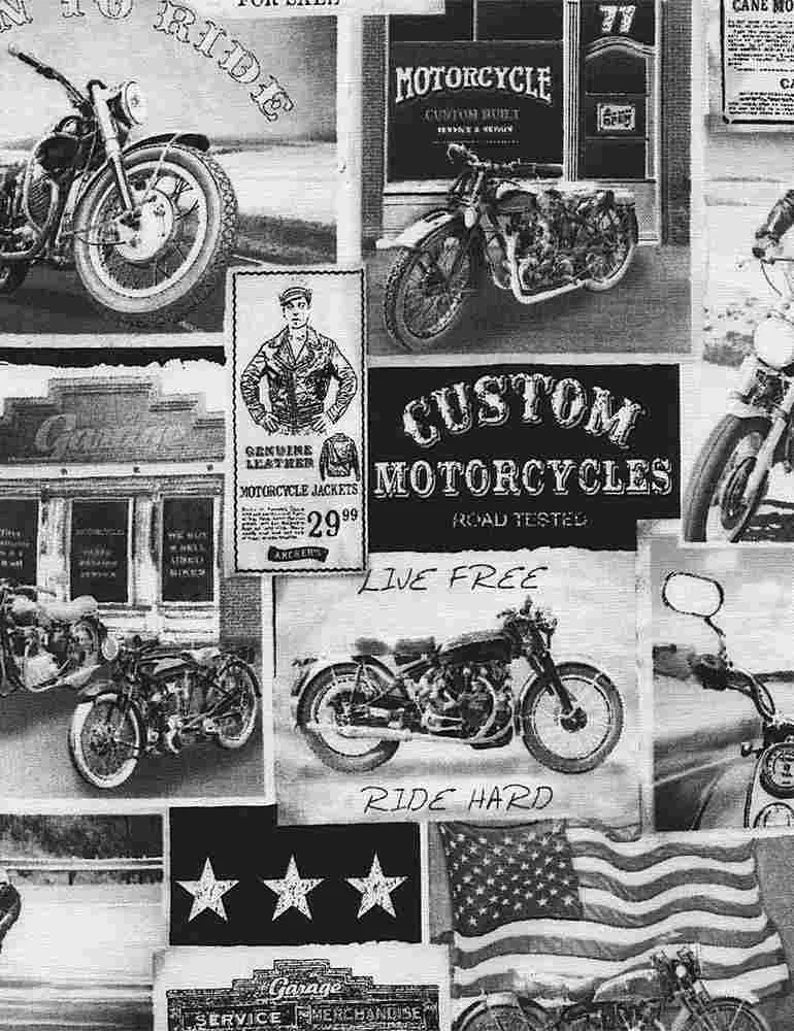 Vintage Motorcycle fabric C3646 Coast to Coast
