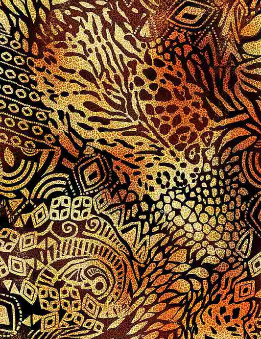 Gold Kenta African fabric CD1642 African print