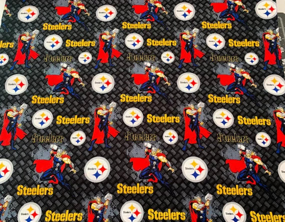Pittsburgh Steelers cotton fabric  Thor Steeler NFL Fabric