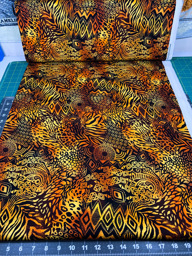 Gold Kenta African fabric CD1642 African print