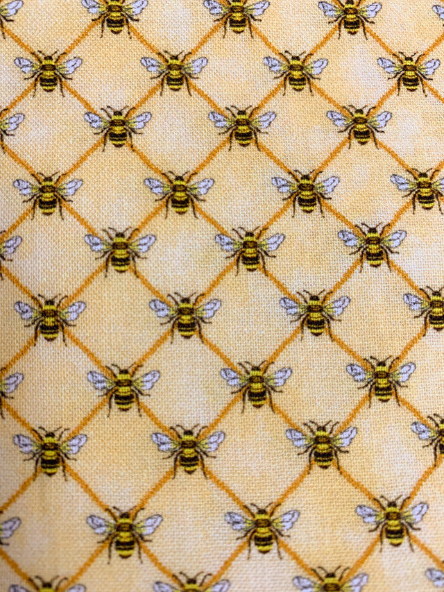 Tiny Gold Bee fabric CD1358 Honeycomb fabric