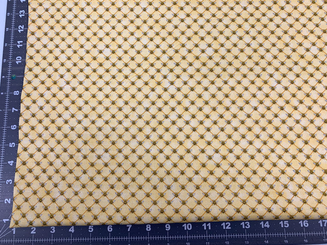 Tiny Gold Bee fabric CD1358 Honeycomb fabric