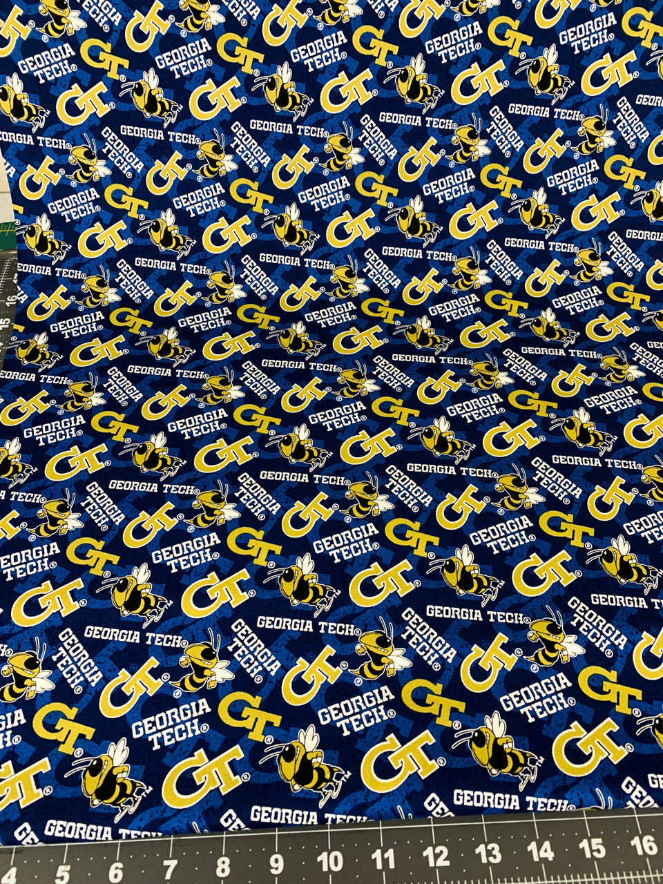 Georgia Tech Yellow Jackets fabric GT1178 Georgia Tech cotton fabric