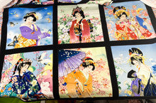 Geisha Girl Japanese fabric 11 inch square block