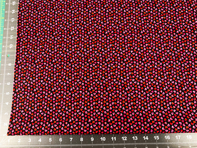 Mini Red & Pink hearts fabric C8496 little red heart fabric