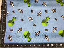 Minecraft cotton fabric Creeper fabric