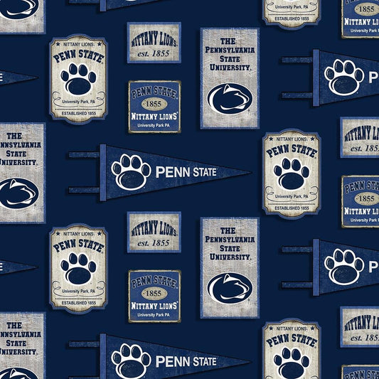 Penn State material PENN - 1267 Nittany Lions cotton fabric - Mary Jo Fabrics